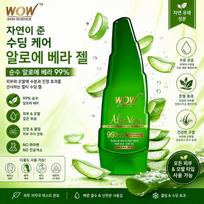 Wow Skin Science 99% Aloe Vera Gel for Face, Skin, and Hair, Unisex, 150ml, 1 pcs green