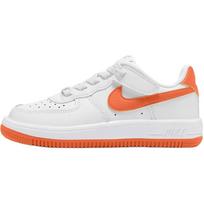 Nike Air Force 1 Low top Kids' Skateboarding Shoes White Orange Children Aged 3 7 Years Old FN0237-113 29.5 oranžinė