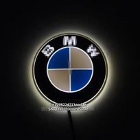 82mm Car Hood Badge LED Beacon Trunk Lighting Emblem Suitable for BMW Car Modification Accessories 82mm gray