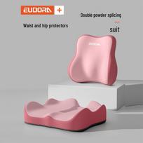 Ergonomic Memory Foam Lumbar Support Cushion for Office, Car, and Student Seating Lumbar Support Only dangaus mėlyna spalva