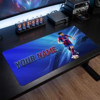 Lamine Yamal Custom Large Mouse Pad, Personalized Name Text Print, Football Logo Non‑Slip Desk Mat Gaming Gift 30cmx80cm