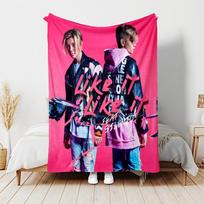 1pc Blanket Marcus & Martinus Print Design, Lightweight Blanket for Sofa, Bed- Soft &Warm, Gift for All Seasons like Christmas, Halloween 130cmx150cm