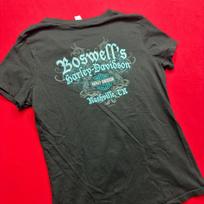 Harley Davidson Nashville TN Boswells V-Neck T-Shirt Mens M Black Teal Graphic Unisex T-Shirt M red