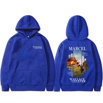 Rapper Wallace Cleaver Marcel Album Graphic Hoodie Men Women Hip Hop Fashion Pop Music Sweatshirt Male Fleece 2XL blue