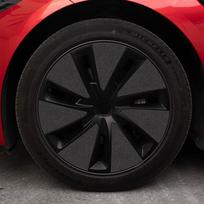 Wheel Hub Stickers for Tesla Model 3+ Wheel Rims Stickers Scratch Repair Protective Film New Model 3 Highland 2024 Accessories black