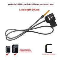 Sim Card Slot Adapter 4G Sim Slot Adapter With 20Pin Cable Connector For Android Multimedia Gps Radio Car Accessories vertical 100CM gray