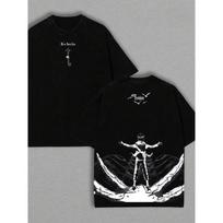Attack on Titan Eren Jaeger T-Shirt Vintage Washed Cotton Graphic Tee Unisex Oversized Crew Neck Short Sleeve Anime Streetwear Top Merch Gift XXXL gray