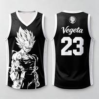 Dragon Ball Vegeta Super Saiyan #23 Basketball Jersey Tank Top Anime Print Breathable Sportswear Unisex Streetwear for Fans Kids 6XL white