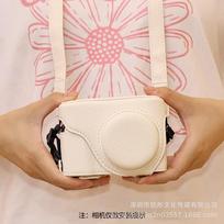 Protective Half Case Cover Panasonic Lumix ZS99 TZ99 Camera With PU Leather Base Mount Cutout Design ZS99-TZ99 Water Buffalo Grain PU Camera Base White