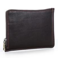 Vintage Genuine Leather Case IPad Mini 7 6 With Pen Slot Hand Strap Zipper 7.9 Inch Retro Style Protective Cover Coffee Brown gray