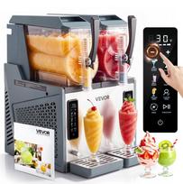 VEVOR Slushie Machine, 4L/135oz x 2 Tank Slushy Machine for Home, No Ice Needed Frozen Drink Maker, Margarita Maker with Self-Cleaning 35.2 x 44 x 51 cm