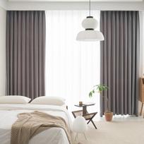 Stillwind Offset Printing Herringbone Mink Curtains Simple Light Luxury Bedroom Living Room Thermal Insulation Finished Products Full Blackout Curtain high temperature setting + 16 yuan/meter šviesiai pilka spalva