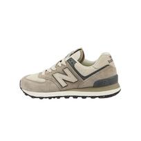 New Balance Nb 574 Karvės skeltos odos, kiaulės odos Universalūs Patogūs Žemi Stiliaus Laisvalaikio Batai Moteriškas sportbačio modelis Šviesiai rudas WL574WAP 37 gray