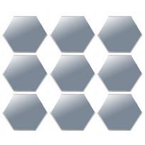 24Pcs 3D Mirror Hexagon Wall Stickers Removable Art Decal Home Decor Mural DIY gray