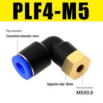 90-Degree L-Type Pneumatic Quick Connect Elbow Fitting (Internal Thread), Available in 4, 6, 8, 10, and 12mm Sizes