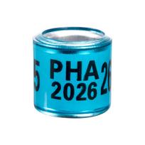 PHA 2025/2026 Balandžio Pėdos Žiedas Vidinis Skersmuo 8mm su Numeriu Aliuminio Plastiko Paukščio Pėdos Žiedas Daugiaspalviai Paukščių Aksesuarai 100 Vnt. blue