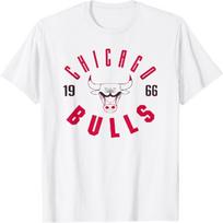 NBA Official Chicago Bulls Baseline T-Shirt M balta