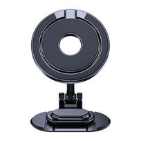 Universal Foldable Car Dashboards Phone Mount with Aluminum Base Secure Magnetic Grip Easy to Use for All Smartphones 1 gray