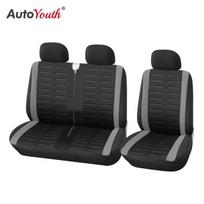 1+2 sėdynių užvalkalai Automobilio sėdynės užvalkalas Transporter/Van Universal Tinka 2+1 automobilio sėdynės salono priedai Automobilio apsauginis užvalkalas pilka spalva