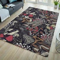 Mushroom Rug Interior Design Ideas Area Rug Home Decor Floor Rug Magic Mushroom Rug Nursery Rug Kids Room Rug Personalized Gift 40X60CM gray