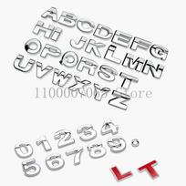 25mm „pasidaryk pats“ metalinės raidės, skaičiai, automobilio emblema visoms mašinoms, vardinė lentelė, logotipas, raidynas, telefono, svetainės reklaminis lipdukas, chromas, juoda 3