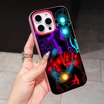 Skibidi Toilet TV Camera Man Phone Case for iPhone 17 16 15 14 13 12 11 Air Pro Max Plus Jelly Double layer Rose Red Cover iPhone17 Pro blue