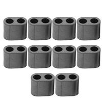 10pcs/set Toroids Ferrite Core Magnetic Ring Bead For Radio Frequency RF For RFC SWR  Double-Hole Magnetic Ring gray
