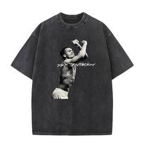 Rapper XXXTentacion Album 2026 Vintage Washed T Shirt Men's Punk Pop Music Short Sleeve T-shirts Hip Hop Gothic Clothing T-shirt M įvairiaspalvis