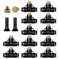 Water Sprayer Misting Fog Cooling Nozzle Garden Agriculture Atomizer Supplies Landscape Dust Removal Nebulizer 0.5mmBrass Nozzle black