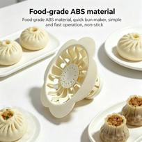 Manual Non-Stick Dumpling Baozi Making Tool Food Grade ABS Quick Molder for Family Party Homemade Pastry A217 beige