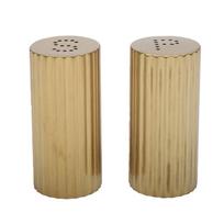 2 PCS Gold Salt Pepper Shaker Stainless Steel Spice Shaker Jar Seasoning Shaker  Home Kitchen beige