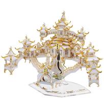 Piececool Modelių Statybos Rinkiniai Kinų Pastatai 3D Metaliniai Dėlionės Žaislai Paaugliams Kūrybiškos Dovanos Kalėdoms