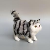 Vaikams Pasidaryk pats Kawaii Pliušinis Žavingas Dirbtinio Katino Dekoras Mielas Kačiuko Figūrėlė Išskirtinis Persų Katės Stalo Papuošalas Madingi Namų Dekoro Elementai Žaislas gray
