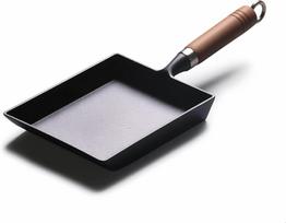 Japanese-style cast-iron tamagoyaki pan oven-safe; suitable for making pancakes and steaks black black juoda
