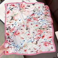100% natūralus tikras šilkinis skara kaklui skarelė foulard moteriškos bandana skaros moterims hijab kaklaraištis skara apklotai kvadratiniai aukštos kokybės Real Silk 53x53cm white