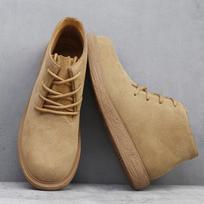 Vyriški Martin batai su kailiu, kietas, gražus, retro, universalūs, vidutinio ilgio, darbo batai, natūralios odos, šilti, aksomo odos batai 44 beige