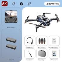 Naujas S1S nuotolinio valdymo dronas 4/6K HD dvigubos kameros kliūčių išvengimo WIFI FPV optinio srauto šepetėlis RC Dron sulankstomas keturkopteris 3 km keturių ašių orlaivis 6K-2 Battery