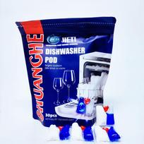 Dishwasher-Specific All-in-One 12g Water-Soluble Pods - Oil Stain Remover Dishwashing Detergent blue