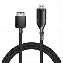Playstation 2 HDMI suderinamas keitiklio adapteris Palaiko PS2/PS1 rodymo režimus HDTV PC Full HD kabelio adapteriui juoda