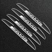4 vnt. Skaidri automobilio durų rankenėlės lipduko dekoracija Apsauginė plėvelė Mercedes Benz AMG A B C E S klasėms GLC GLK GLE GLA CLA GLB gray