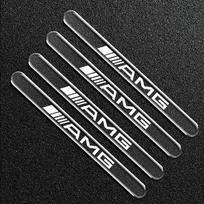 4 vnt. Skaidri automobilio durų rankenėlės lipduko dekoracija Apsauginė plėvelė Mercedes Benz AMG A B C E S klasėms GLC GLK GLE GLA CLA GLB