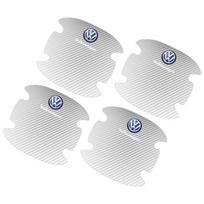 4 VNT. Automobilio durų rankenėlių apsauga 3D lipdukas Emblema Automobilio priedai Volkswagen Golf-6 7 4 5 POLO Passat B5 B6 B7 T4 T5 Tiguan white