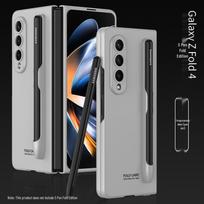 Solid Color Samsung Fold 4 Case with Pen Slot - Frosted and Protective Design Without Pen gray
