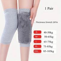 Knee Pad Winter Plush Thermal Knee Braces for Seniors Female Gentlemen Elastic Warm Leg Sleeves Arthritis Rheumatic Pain Office R Practical Use XL pilka