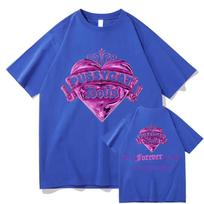 Moterų Pussycat Dolls Club dainų marškinėliai Laisvi Kasdieniai Vasariniai O-kaklo Marškinėliai Unisex Gatvės Stiliaus Dizainas Grafinis Spaudinys Merch Drabužiai M purple