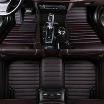 For Tesla Model X Auto Leather Waterproof Custom Car Floor Mats Carpets Foot Coche Accessorie Floor Liner 7Seats Model black
