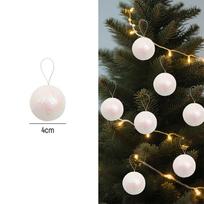 4/5/6/7cm Baltos Putplasčio Kalėdinės Rutuliai Kalėdinės Eglutės Apvalūs Rutuliai Kabantys Pakabukai Naujiesiems Metams Navidad Šventei Namų Dekoravimas Didmeninė Prekyba 6pcs- (1pack) black