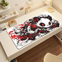 Cool Panda Mouse Pad Computer Laptop Rubber Non-slip Mouse Mat Mousepad Gamers Decoracion Desk Mat 30cmx80cm(11.8x31.5inch) white