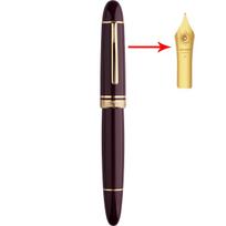 New Large MAJOHN P140 NO.8 F/M Nib Acrylic Piston Transparent Fountain Pen Ebonite Feed Large Capacity Ink Writing Luxury Pen (as the picture,NO.8 F(0.5mm))
