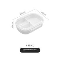 Detachable Bento Lunch Box Microwave Safe Keep Fresh Compartments For Fruit Salad Food Storage white